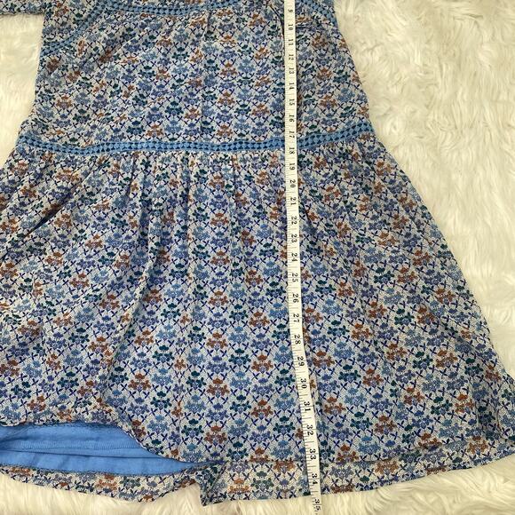 Anthropologie Holding Horses Betony Swing Prairie Floral Print Dress Size 4 Blue - Picture 11 of 16
